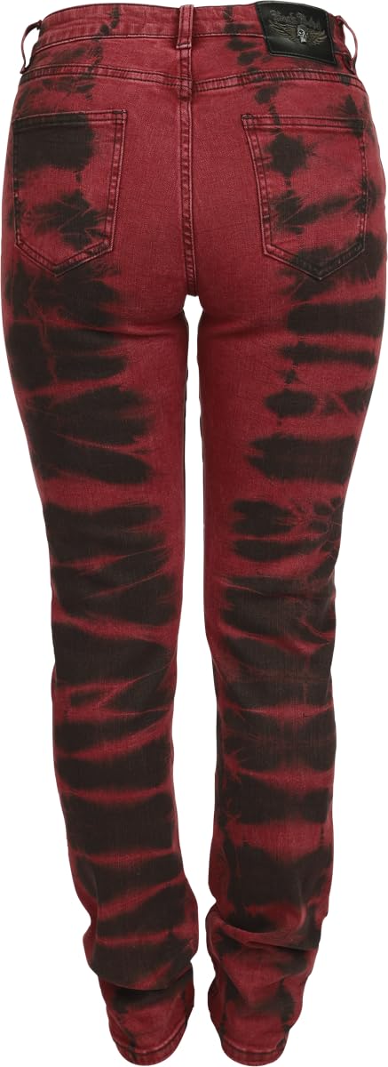 Rock Rebel by EMP Damen rote Hose im Batik-Look