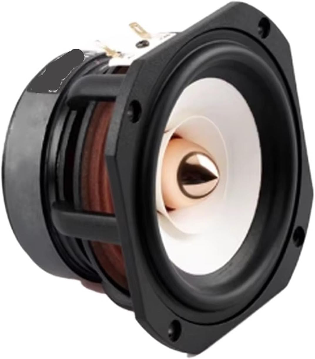 4 Inch Full Range Speaker 4 8 Ohm Cast Aluminum disc Speakers Unit HiFi Bookshelf Tweeter Midrange Bass Loudspeaker(8hm)