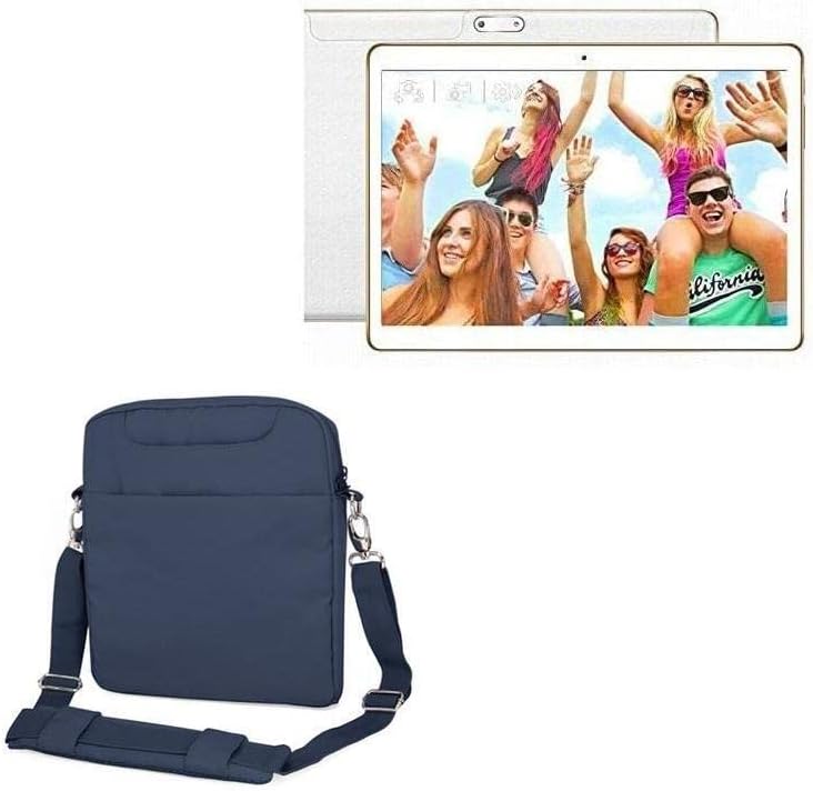 BoxWave Case Compatible with TenYiDe Android Tablet PC TYD-107 (10.1 in) - Encompass Urban Bag, Over Shoulder Messenger Straps Handle Bag Pockets - Navy