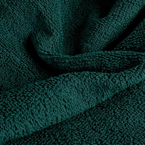 Image of Divine Casa Cotton Towel Set 1 Bath + 2 Hand Towels Green, 550 GSM Ultra Soft & Highly Absorbent, Bath 150 x 75 cm & Hand 60 x 40 cm