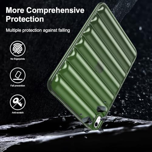 Coque iPad mini 7 A17 Pro silicone souple antichoc vert - 4