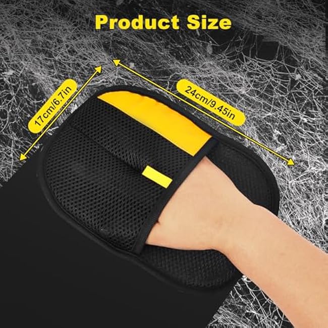 Pet Hair Removal Gloves for Cats & Dogs, Reusable Electrostatic Pet Grooming Gloves, Efficient Hair Remover Tools for Couch, Car Seat, Furniture, Carpet & Bedding (2 Pcs)-wtJBjLyS