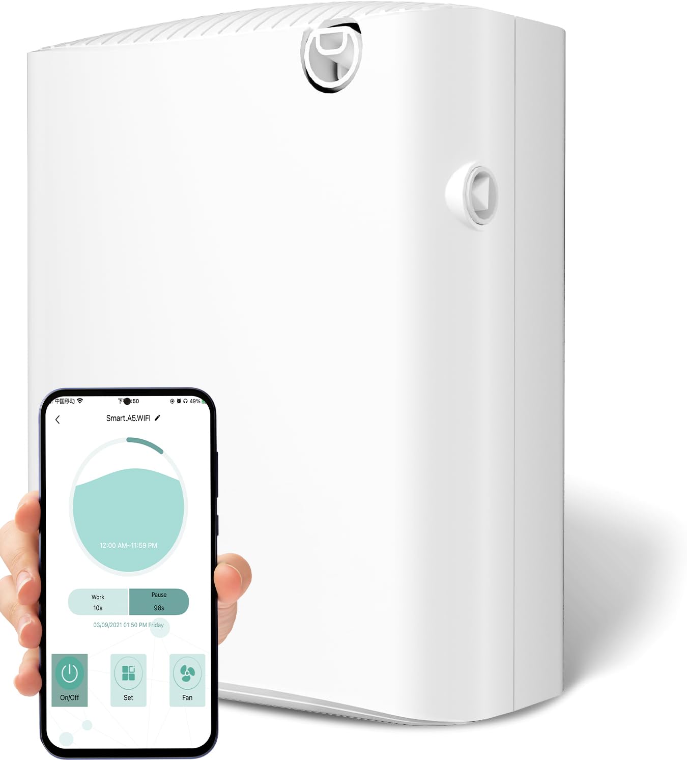 MQLMF Hotel Collection Diffuser Machine - 1500 Sq Ft,Bluetooth App,Scent Air Machine for Home Large Area,HVAC Scent Diffuser Whole House,Nebulizing Essential Oil Diffuser Waterless