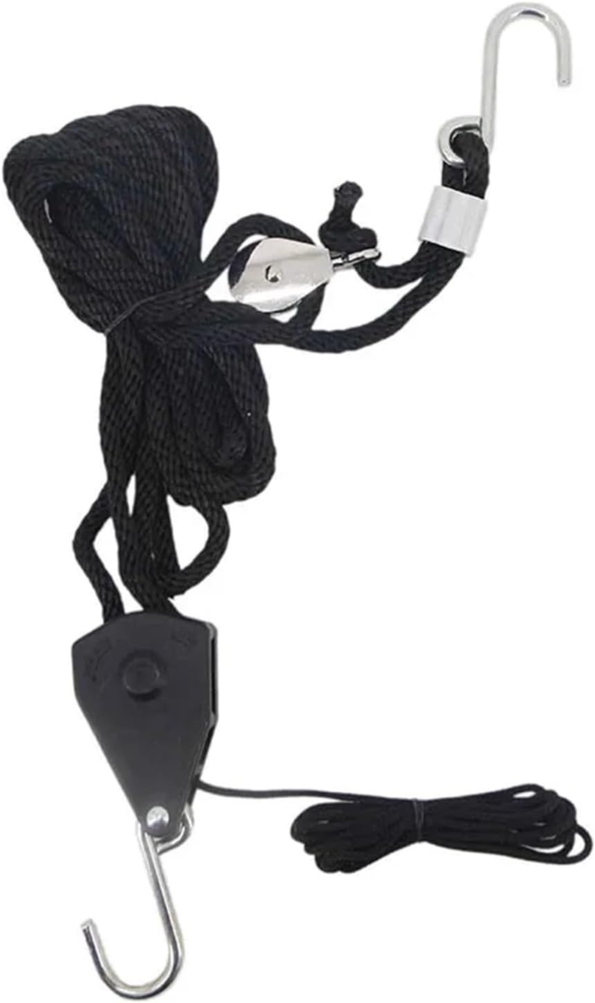 Ratchet Pulley for Brewing 3/8" Solid PP Rope Block and Tackle Ratchet Tie Down 250lb Weight Capacity joyful