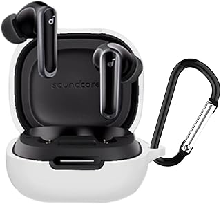 جراب حماية سيليكون من Next Store متوافق مع سماعات انكر ساوند كور P40i ، واقي السيليكون الناعم مضاد للصدمات مع حلقة تثبيت. (ابيض)