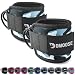 DMoose Fitness Ankle Straps for Cable Machines (Pair) - Stainless Steel Double D-Ring, Adjustable Comfort fit Neoprene, Glute & Leg Workouts - for Women & Men