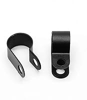 Vista 5 de 120 abrazaderas de cable tipo R de 1/2 pulgada, clips de cable de alambre de nailon con tornillos M4, clips de sujeción de cable de montaje