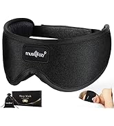 MUSICOZY Black Sleep Eye Mask for Sleeping Side Sleeper, 3D Memory Foam Contoured Sleeping Eye Ma...