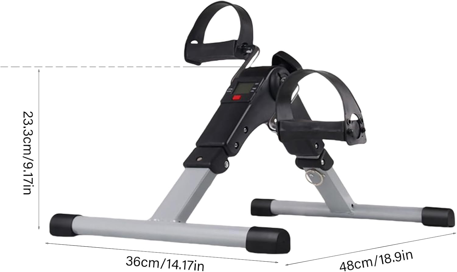 Folding Pedal Exerciser, Small Exercise Bicycles Under Desk Bike Foot, Foot Hand Cycle Arm Leg Under Desk Bike