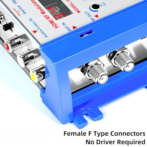 image for VQP HDMI to RF Modulator, VHF UHF AV to RF Coaxial Converter, CVBS RCA