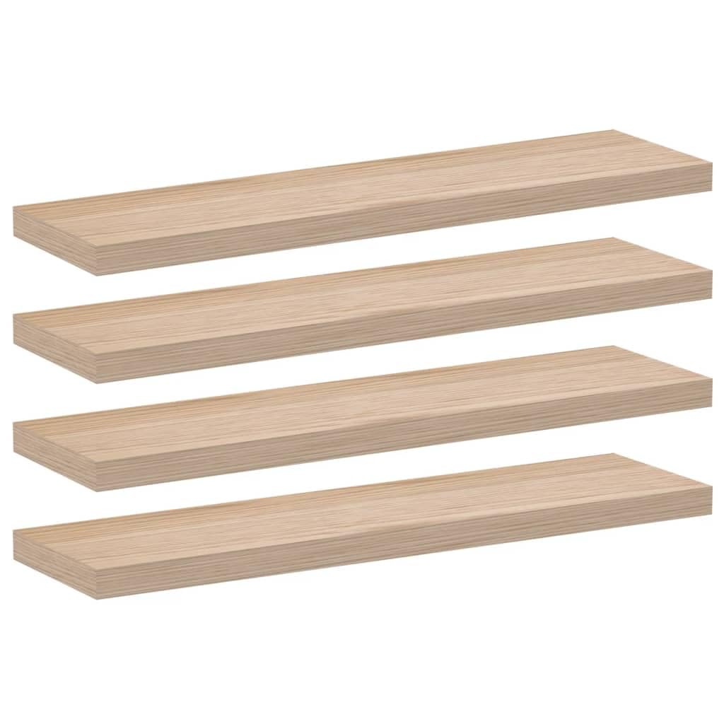 Hothingwell Półki pływające 4 szt. 90 x 23,5 x 4 cm drewno inżynieryjne | Dekoracja ścienna, oszczędność miejsca, oszczędność miejsca, losowe majsterkowanie, wielofunkcyjna kuchnia, salon biuro