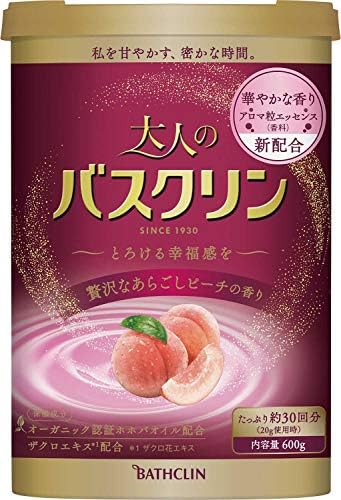 Amazon.co.jp: 大人のバスクリン入浴剤 贅沢なあらごしピーチの