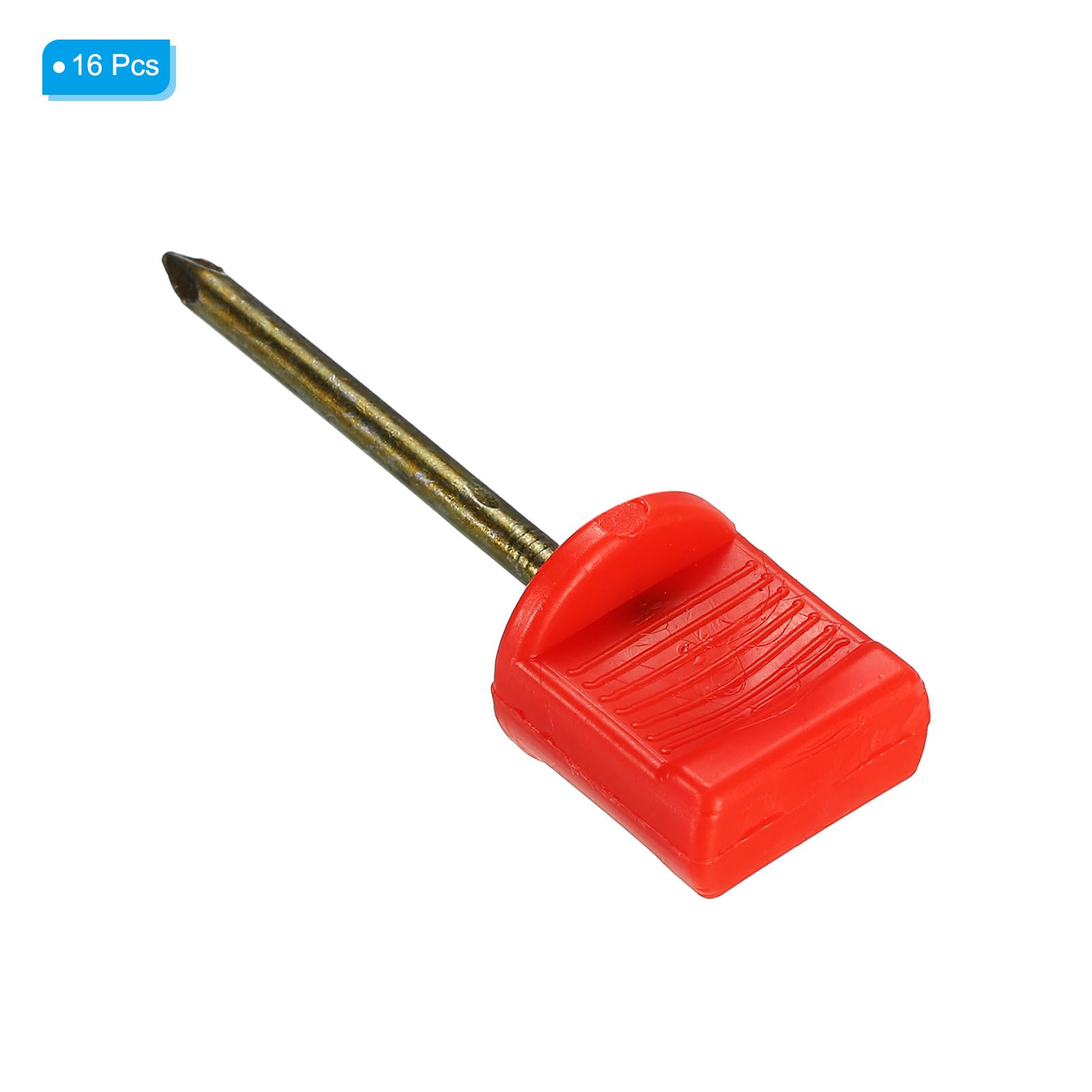 PATIKIL Tiro con Arco Bersaglio Perni, 16pz Manganese Acciaio Lega Chiodi Tiro Bersaglio Perno Fisso per Tenendo Bersaglio Carta Faccia, Rosso