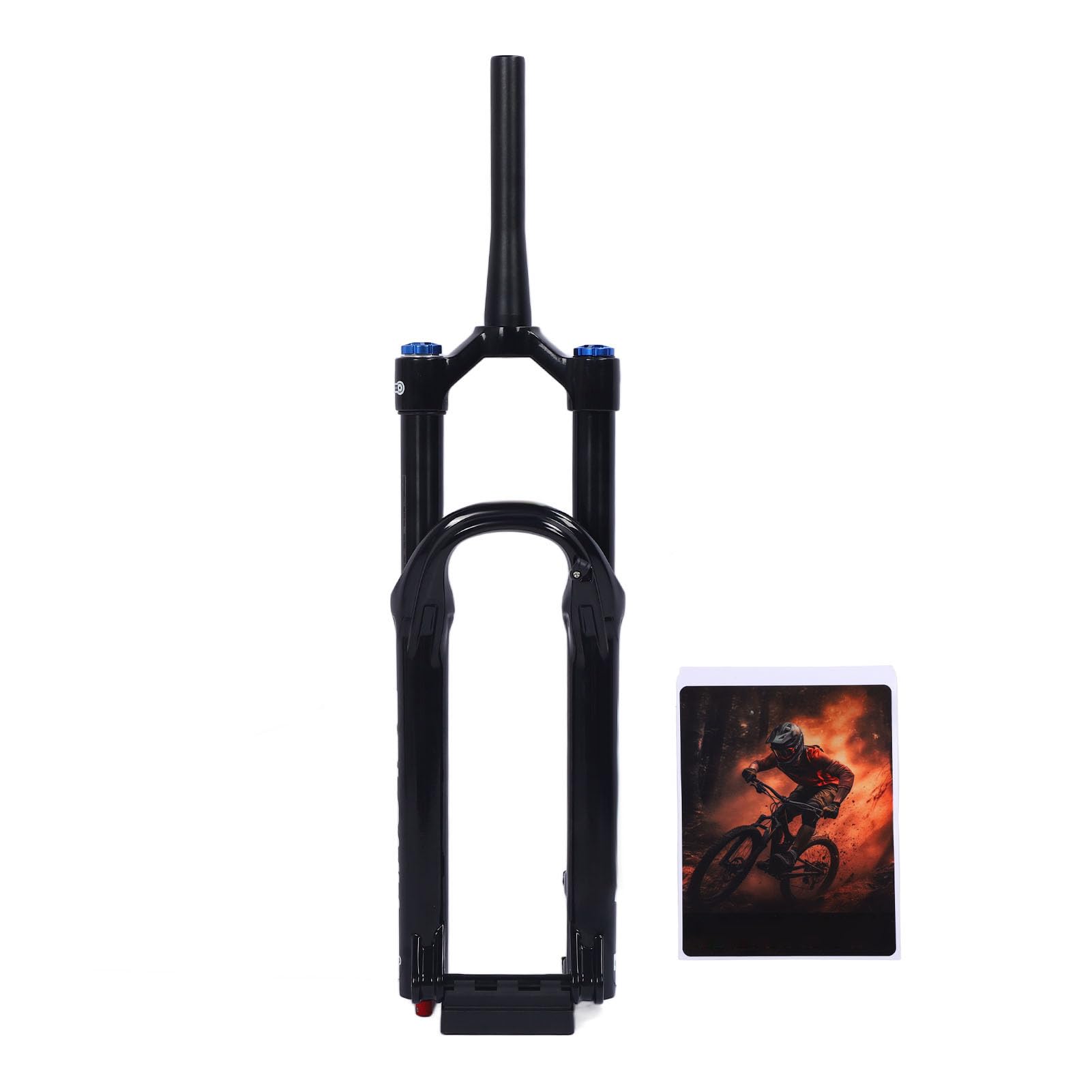 ZXGSXIOU For Mountain Bike 27.5 Inch Front Fork Aluminum Alloy 36mm Tube Tapered Steerer Manual Lockout Air Suspension Black