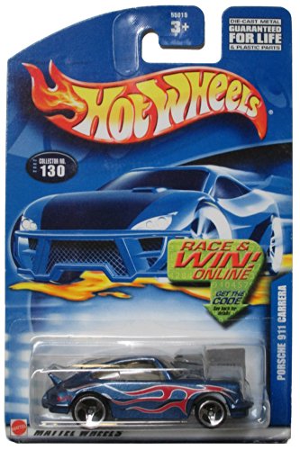 Hot Wheels Porsche 911 Carrera 2002 #130 Race and Win Card 3spokes [Toy]