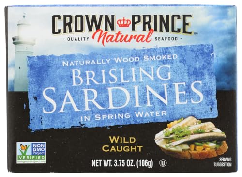 Crown Prince Brisling Sardines In Water 3.75 Oz (Pack of 12)