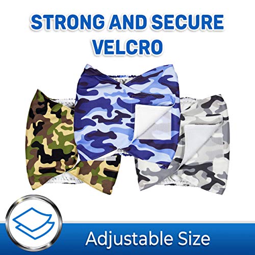 Image of PET MAGASIN Male Dog Belly Manner Band Wraps Nappies (3 Pack) (Large, Camo)