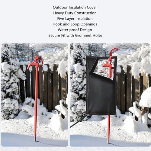 Couverture de robinet extérieure hiver Jiawu isolante 5 couches à sangles
