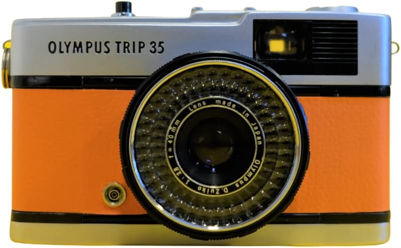 Olympus Trip 35 Orange Leather Point and Shoot 35mm Film Camera