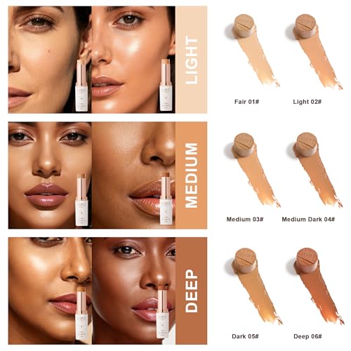 Image of HECI BEAUTY Tinted Foundation Stick, Balm to Cream Foundation with Light to Medium Coverage, Infused with Hydrating Ingredients, Light 02, 0.25 oz