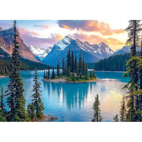 Blueforest Moraine Lake Puzzles for Adults 1000 Pieces, Canada Banff National Park Nature Landscape Jigsaw Puzzle, Difficult Challenging Puzzle 27.5x19.7 Inch Art Puzzle