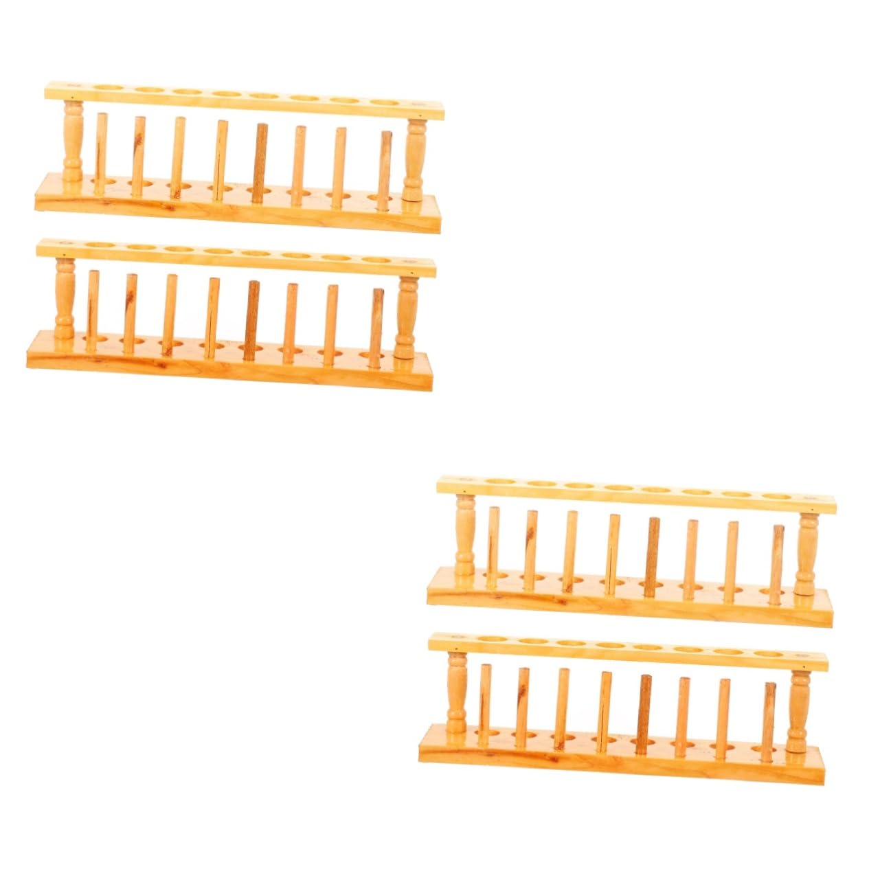 iplusmile 4pezzi Porta Provette Legno Supporto Per Provetta Da Laboratorio Rack Versatile Per Scuole e Istituti Di Ricerca