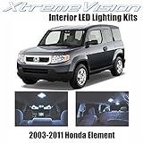 Xtremevision Interior LED for Honda Element 2003-2011 (4 Pieces) Cool White Interior LED Kit +...