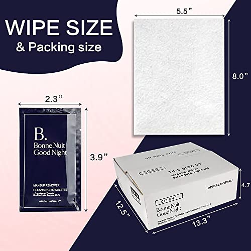 OPPEAL.HOSMALL 500ct Facial Cleansing Wipes Gentle Makeup Remover, Waterproof Individually Wrapped, Fragrance, Oil & Alcohol Free - Thumbnail 5