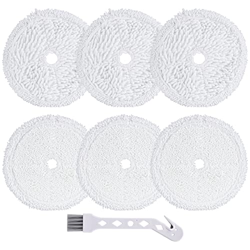 Aryavos Mop Pads Compatible with Bissell 3115 SpinWave Hard Floor Expert Wet and Dry Robot Vacuum, 3 Pack Scrubby Mop Pads and 3 Pack Soft Mop Pads