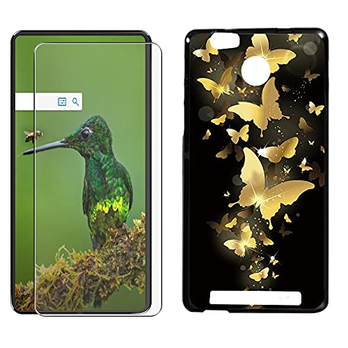 JIENI pour Leagoo Shark 1 (6.0') Coque Cover + Verre trempé Protecteur, Souple Black Housse Étuiss Silicone TPU Case + 9H Verre écran Film Protection - WMA30