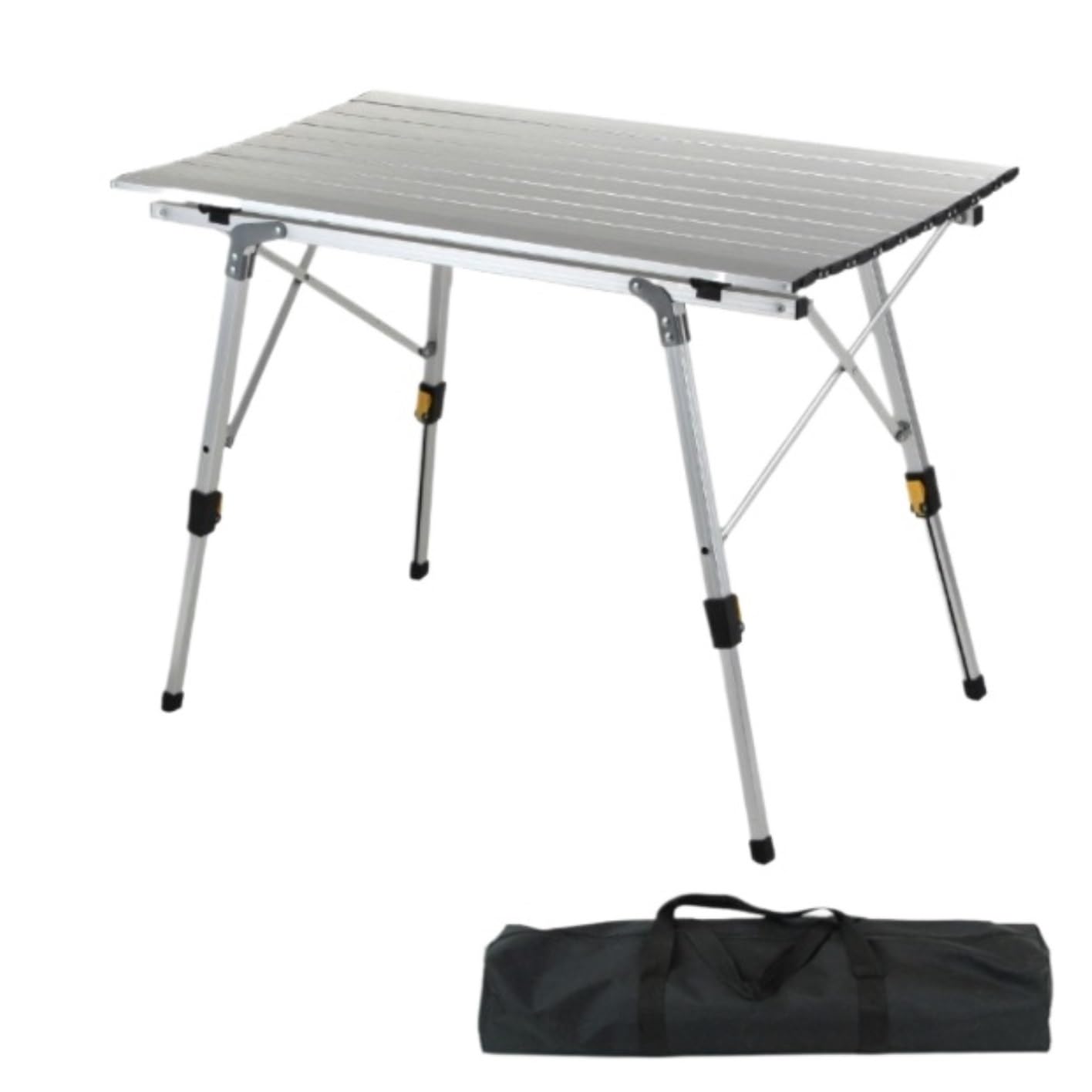 Table de camping pliante aluminium réglable en hauteur et transportable pour extérieur