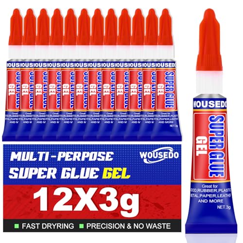 12 x 3g Super Glue Gel, Fast Strong Adhesive, Strong