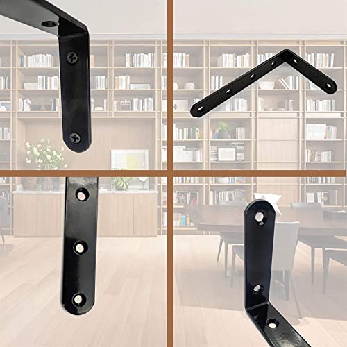 4 metal angle code noir supports de fixation equerre angle droit pour cadre et meuble - 8