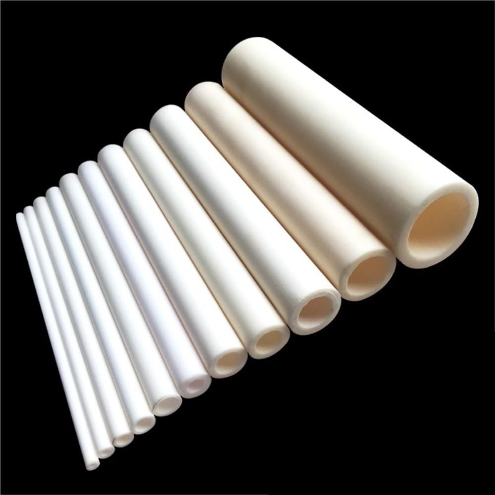 Tubo de conducto hueco de porcelana de abrasión de 4 piezas, tubo de cerámica de alto aluminio, tubo de alúmina for protección de termopar(12x16x100mm)