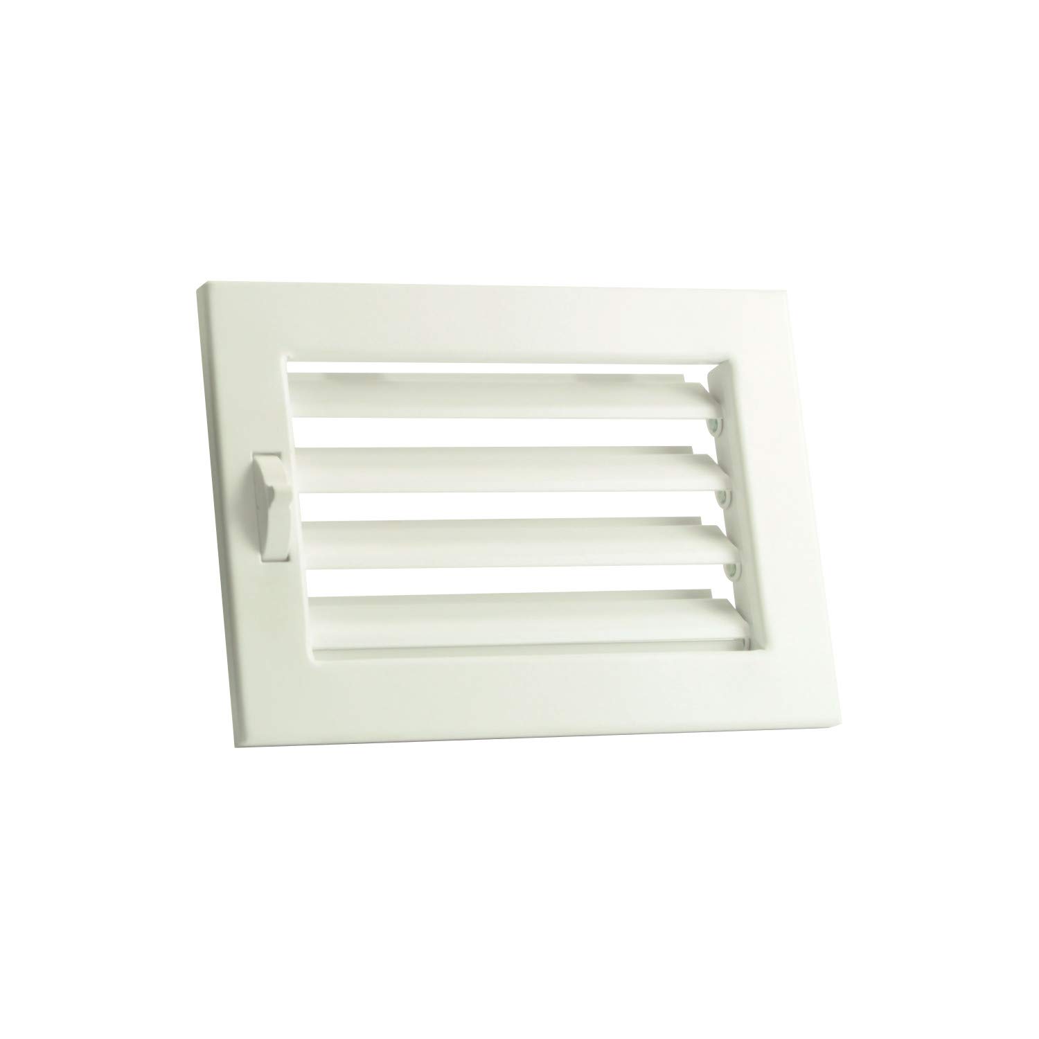 Rejilla de ventilación New Model 24 x 17 cm, blanca, diámetro 100 cm, ajustable con persiana para chimenea