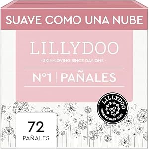 Pañales LILLYDOO, talla 1 (2+ kg), 72 uds., con protección contra fugas