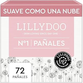 Pañales LILLYDOO, talla 1 (2+ kg), 72 uds., con protección contra fugas