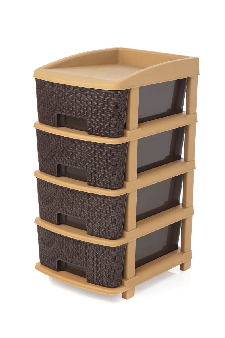 Drawer Multipurpose Drawer Plastic Modular Chest Storage Organizer Home, Office, Parlor, School, Doctors, Home and Kids (4XL)