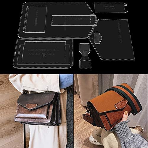 leather messenger bolsa template