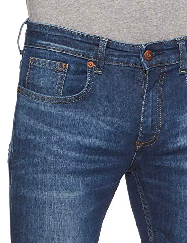 Image of Amazon Brand - Inkast Denim Co. Men's Slim Straight Fit Stretchable Jeans (IN-SS-114 MEDIUM BLUE 38)