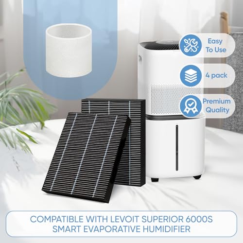 Image of 4 Pack 6000S Humidifier Wick Filter Replacement for LEVOIT Superior 6000S