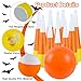 11Pcs Giant Inflatable Candy Corn Bowling Set, Includes 10Pcs Bowling Pins with Pumpkin Bowling Ball Bowling Game Indoor Outdoor for Halloween Party Games Supplies, Fall Carnival Festivals