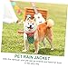 CORHAD Doggy Raincoat Pet Rainwear Cooling Vest Dog Rain Jacket Small to Large Dogs Size l