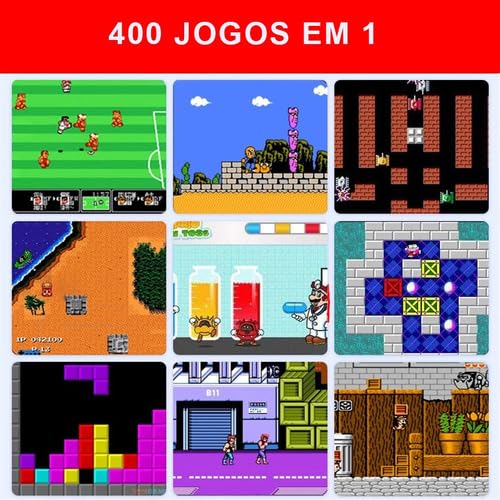 Mini Game Portátil 400 Jogos Super Console Controle Retro