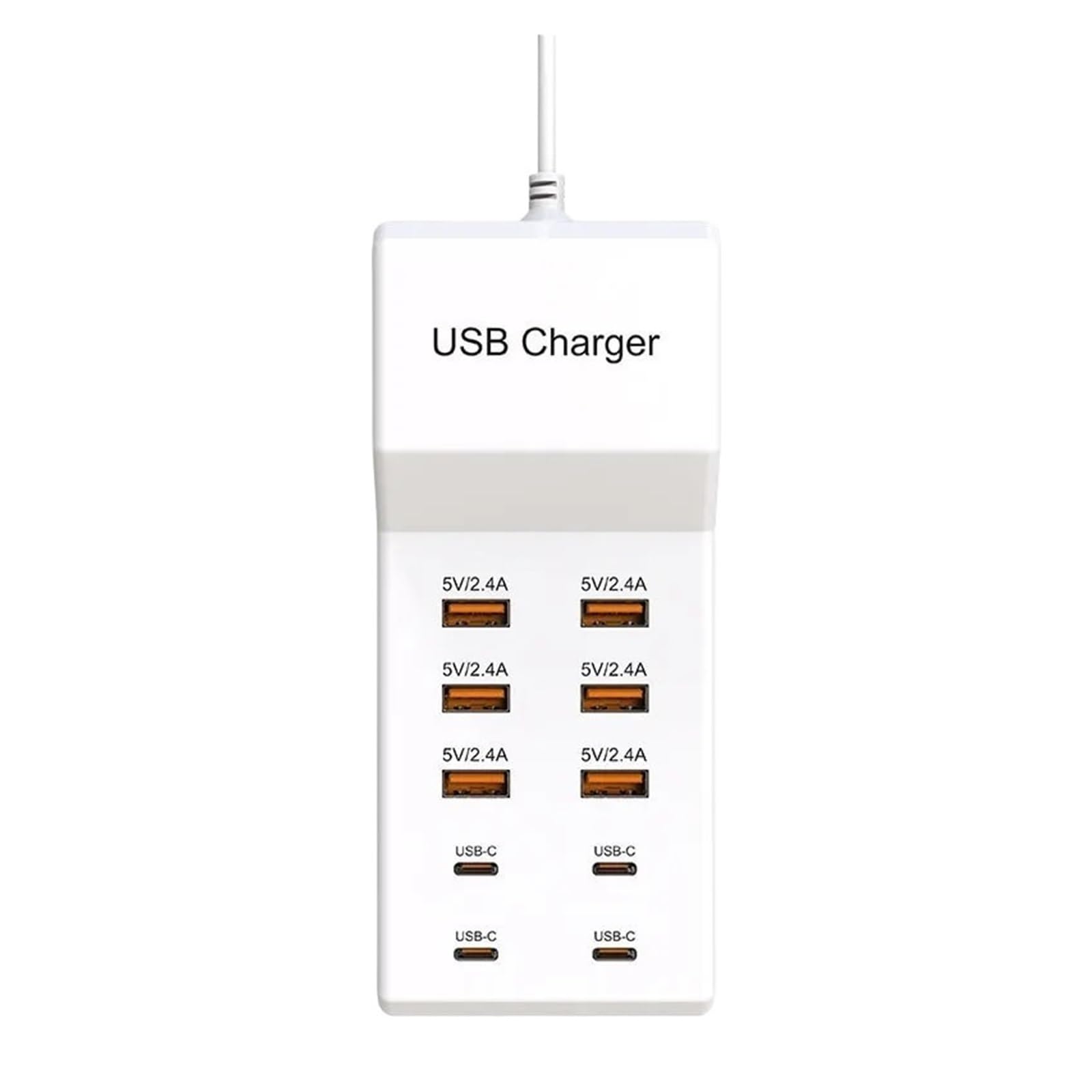 Estación De Carga USB, 10 Puertos 50W/10A Múltiple Cargador Múltiples For Tableta Computadora Portátil Tecnología Carga Rápida Segura(6A4C)