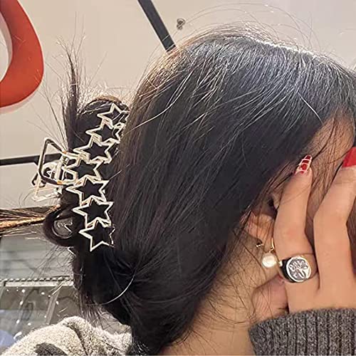 2PCS Pinzas de Pelo Grandes de Metal Plateado para Mujer miniatura 4