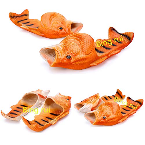 Image of BING RUI CO Fish Slippers Beach Shoes Non-Slip Sandals Creative Bass Slippers Men and Women Casual Shoe