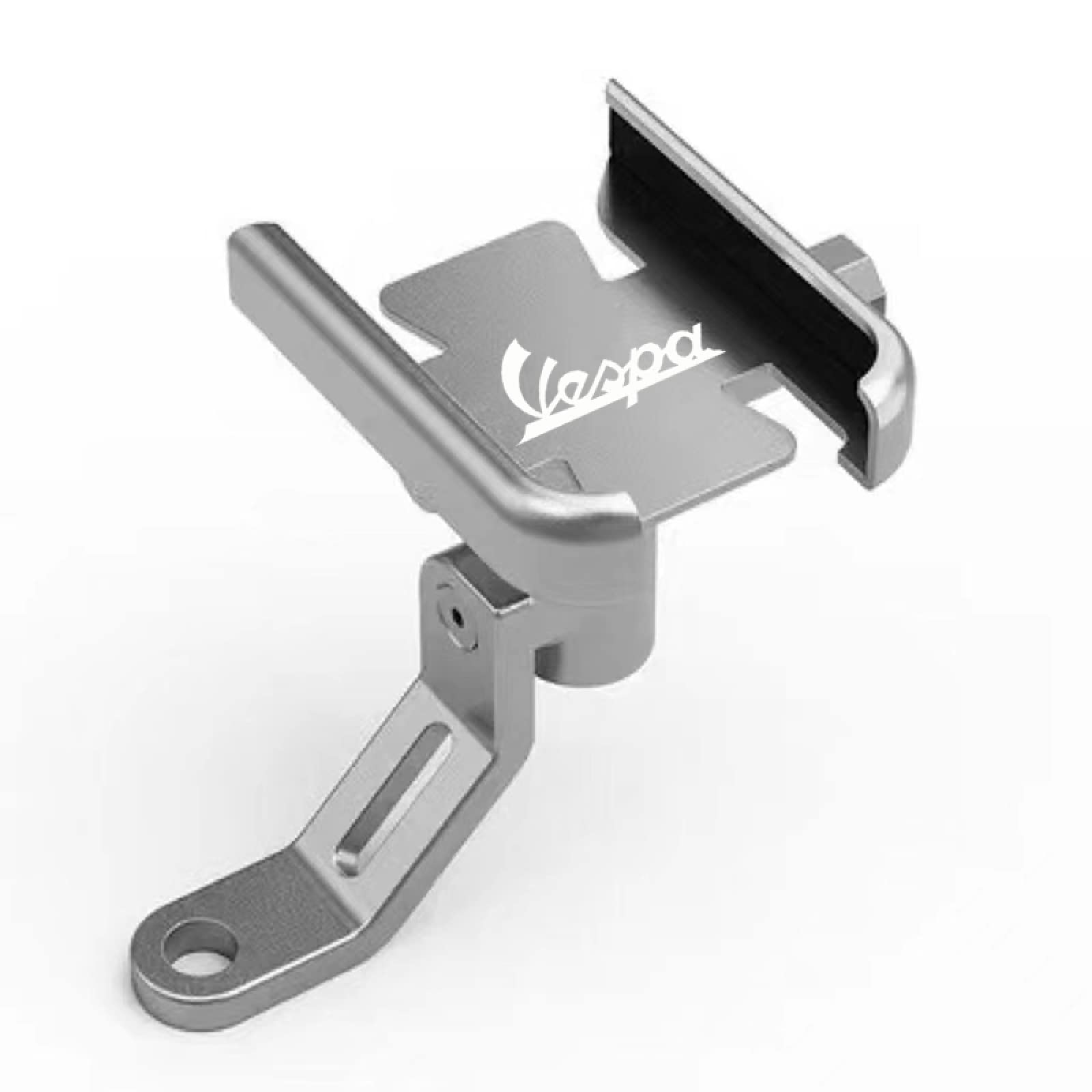 for Vespa LX LXV Sprint GTS GTV 50 150 250 300 300ie Accessories Motorcycle Handlebar Mobile Phone Holder GPS Stand Bracket,Mirror Holder Silver