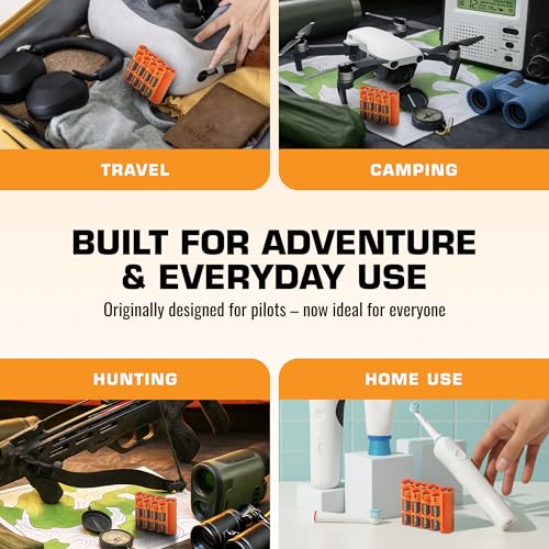 Storacell AA + AAA Combo Battery Storage Caddy and Dispenser (Pack of 2), Orange, Holds 4 AA + 4 AAA Batteries (Not Included), Durable & Compact Design, The Original Battery Caddy, Made in USA - Thumbnail 3