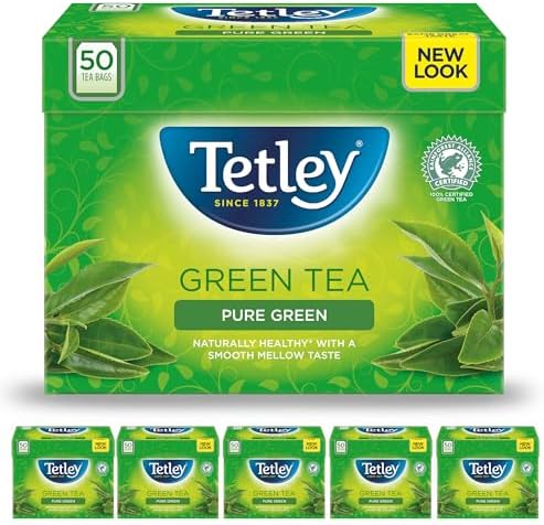 Tetley Pure Green Tea Bags - Naturally Smooth & Refreshing - Plan...